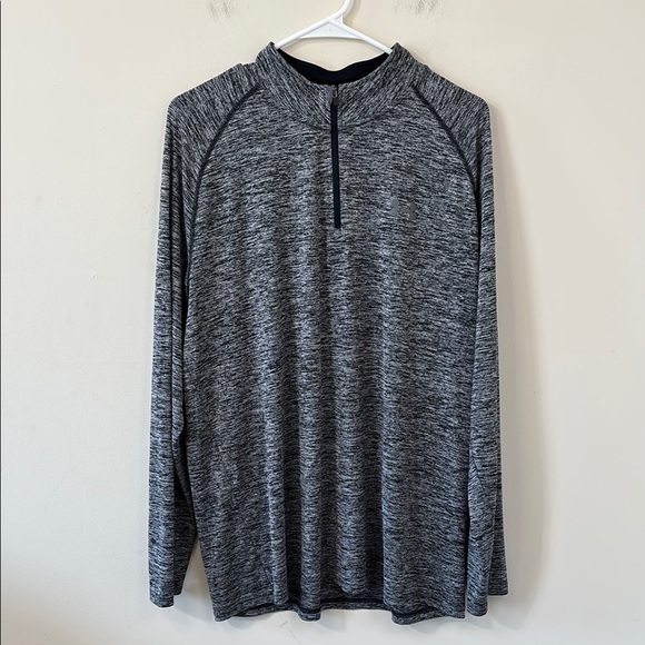 Under Armour Other - Under Armour Men’s Tech 1/2 Zip Long Sleeve Black Marled Size XL